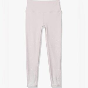 NWT Betsey Johnson Performance Metallic Star High Rise Ankle Legging in Mauve